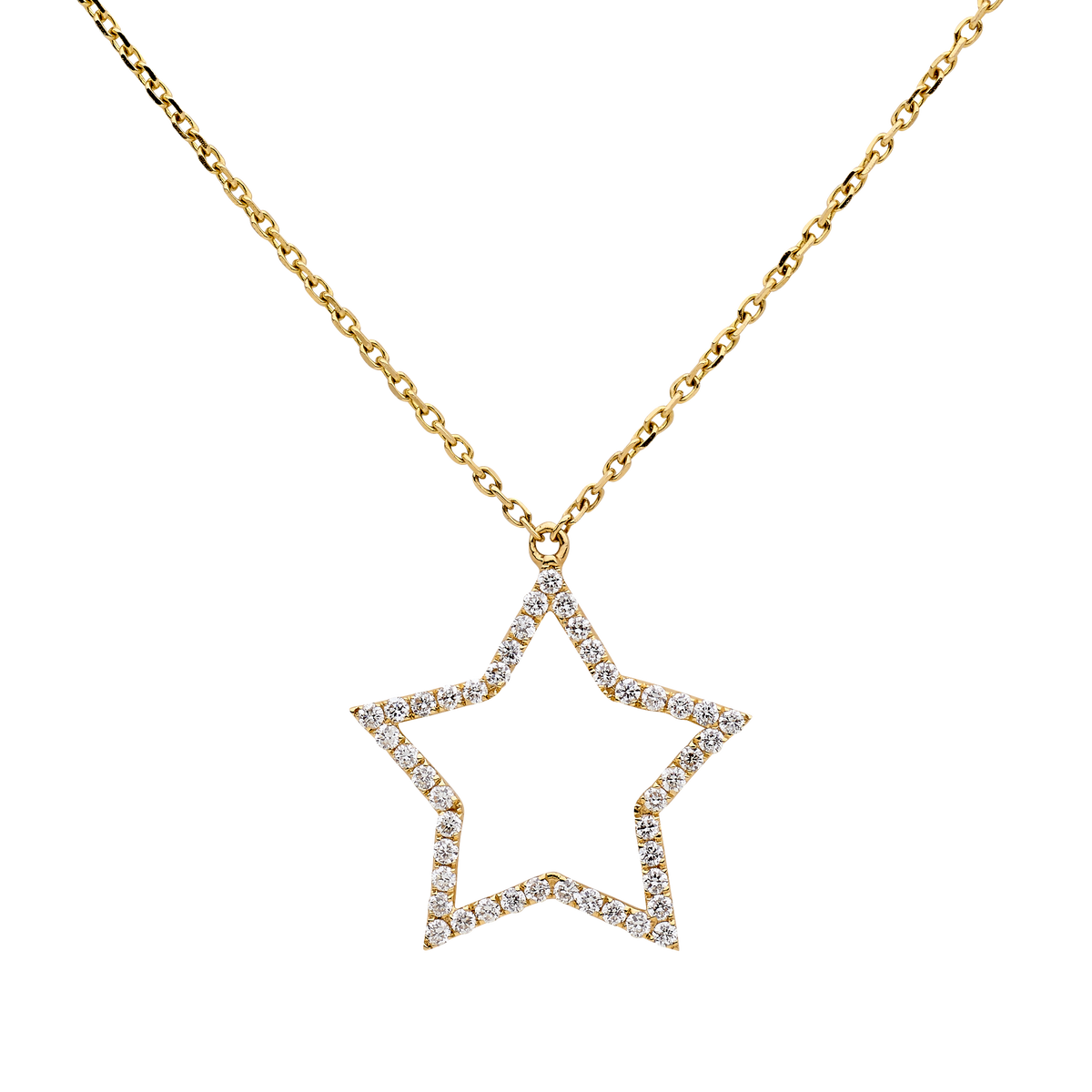 White gold store star pendant