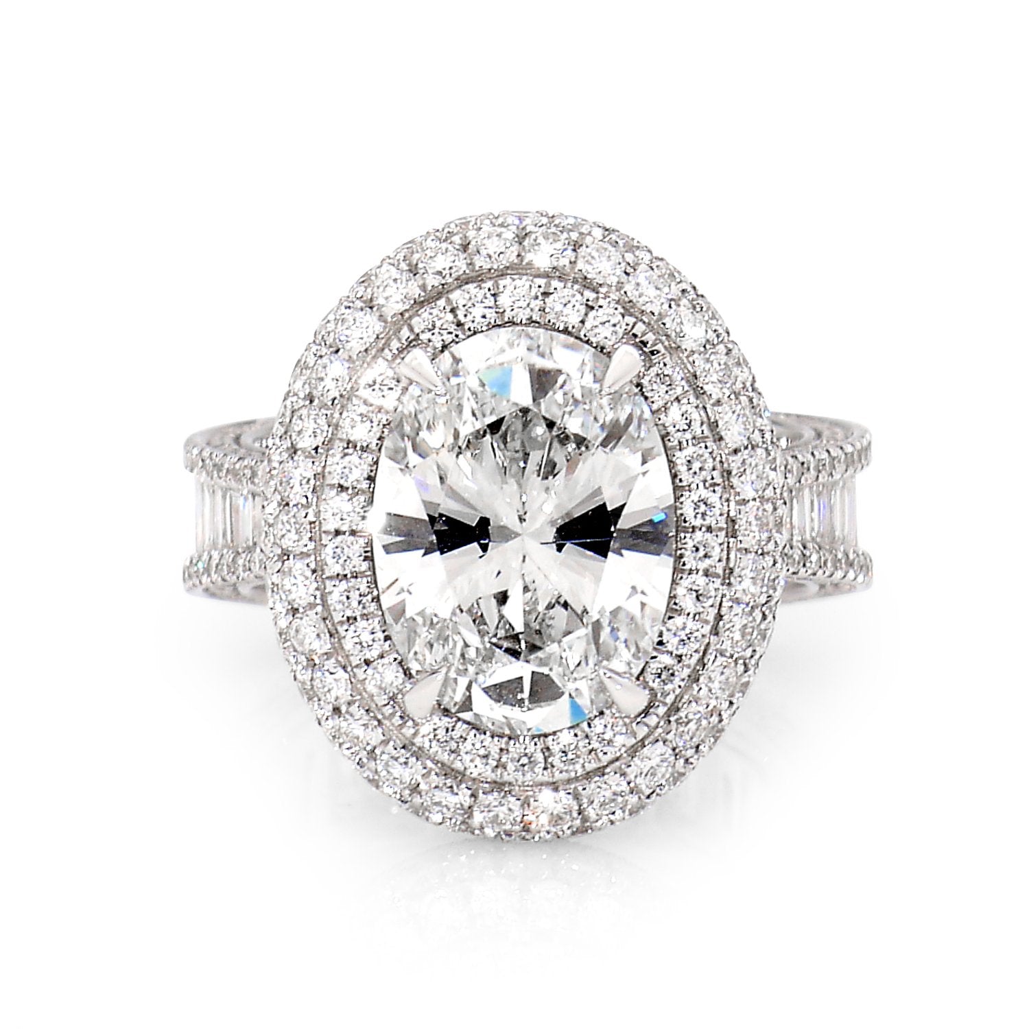 House of K'dor Forever Engagement Rings Diamond Halo Solitaire Brilliant Round Oval Cushion Double Halo