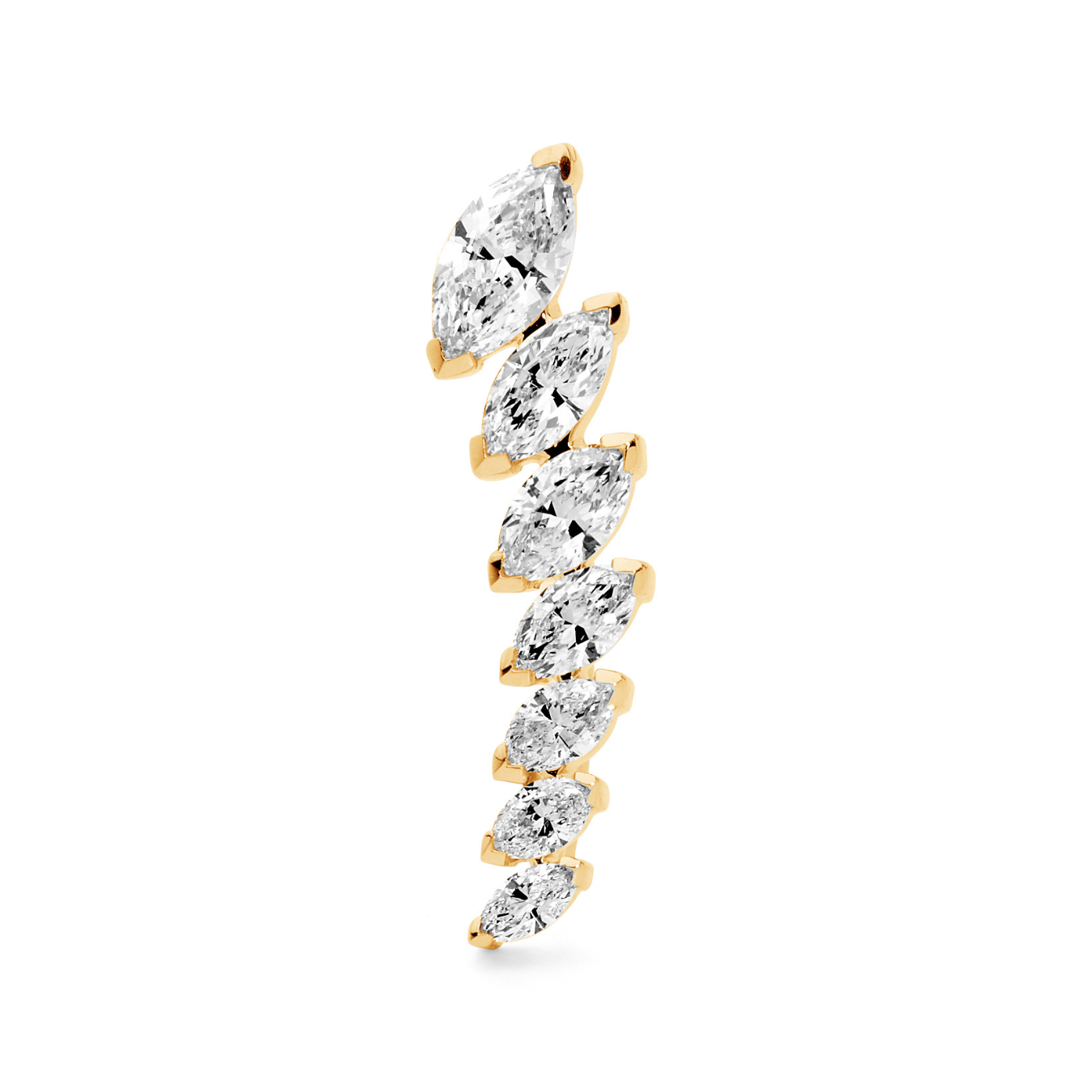 Climber Marquise Cut Diamond Cuff Earring