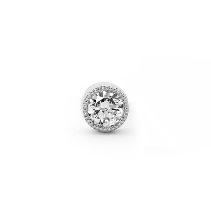 Bezel Set Diamond Stud Earrings