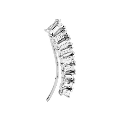 Climber Earrings Baguette Diamond Cuff