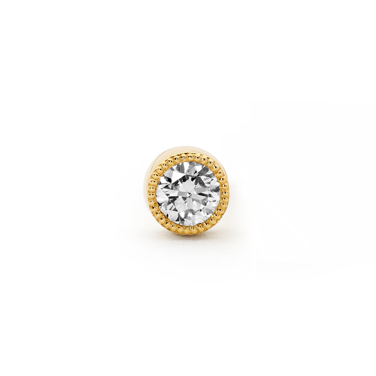 Bezel Set Diamond Stud Earrings