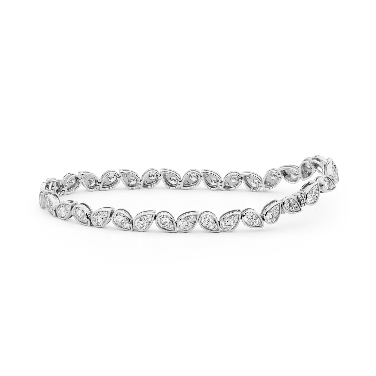 Teardrop Diamond Bezel Tennis Bracelet