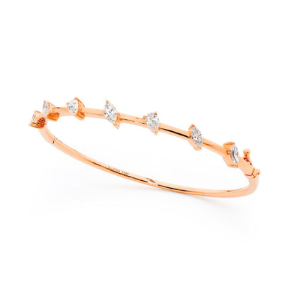 Marquise and Pear Cut Diamond Bangle