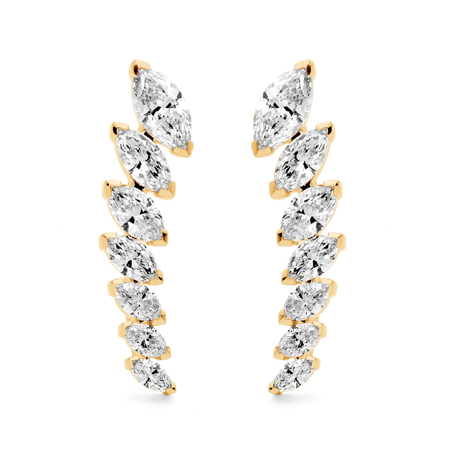 Climber Marquise Cut Diamond Cuff Earring