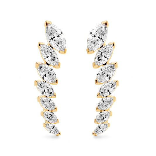 Climber Marquise Cut Diamond Cuff Earring