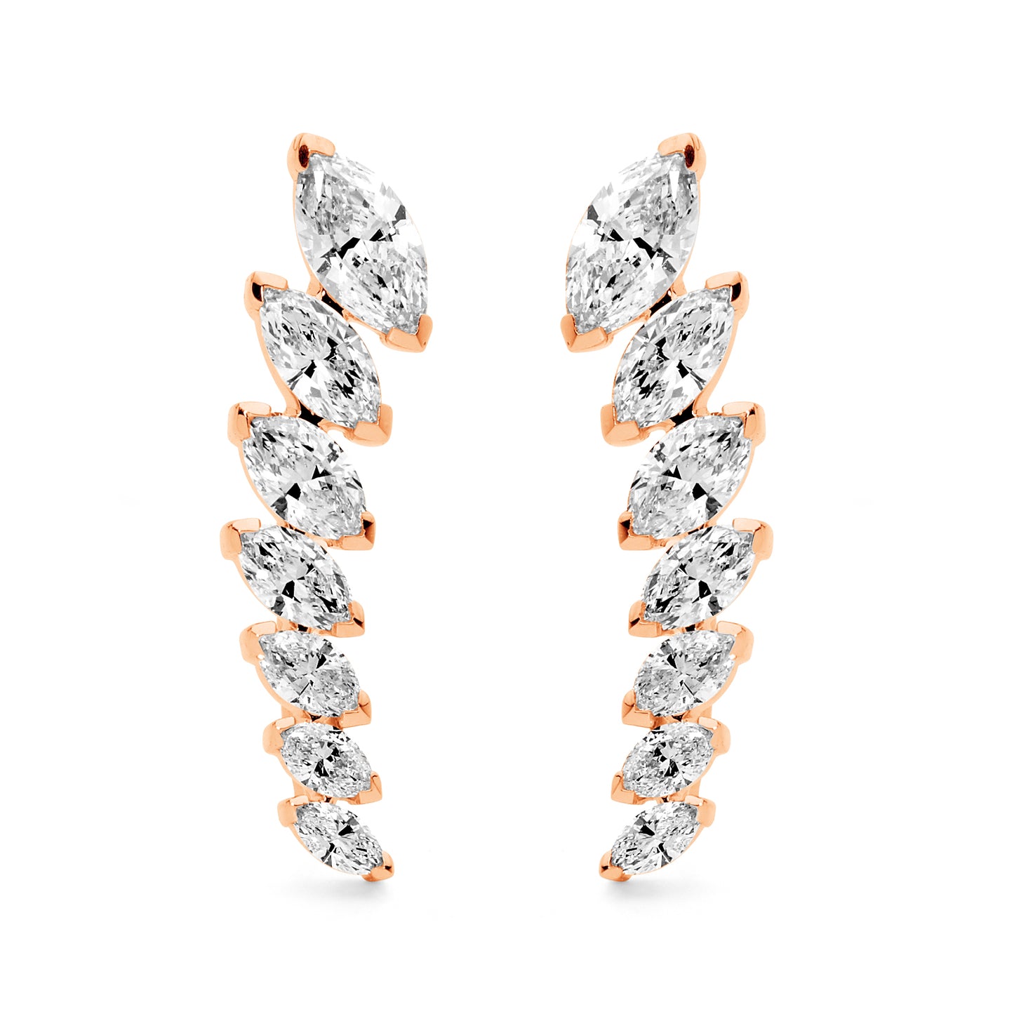 Climber Marquise Cut Diamond Cuff Earring