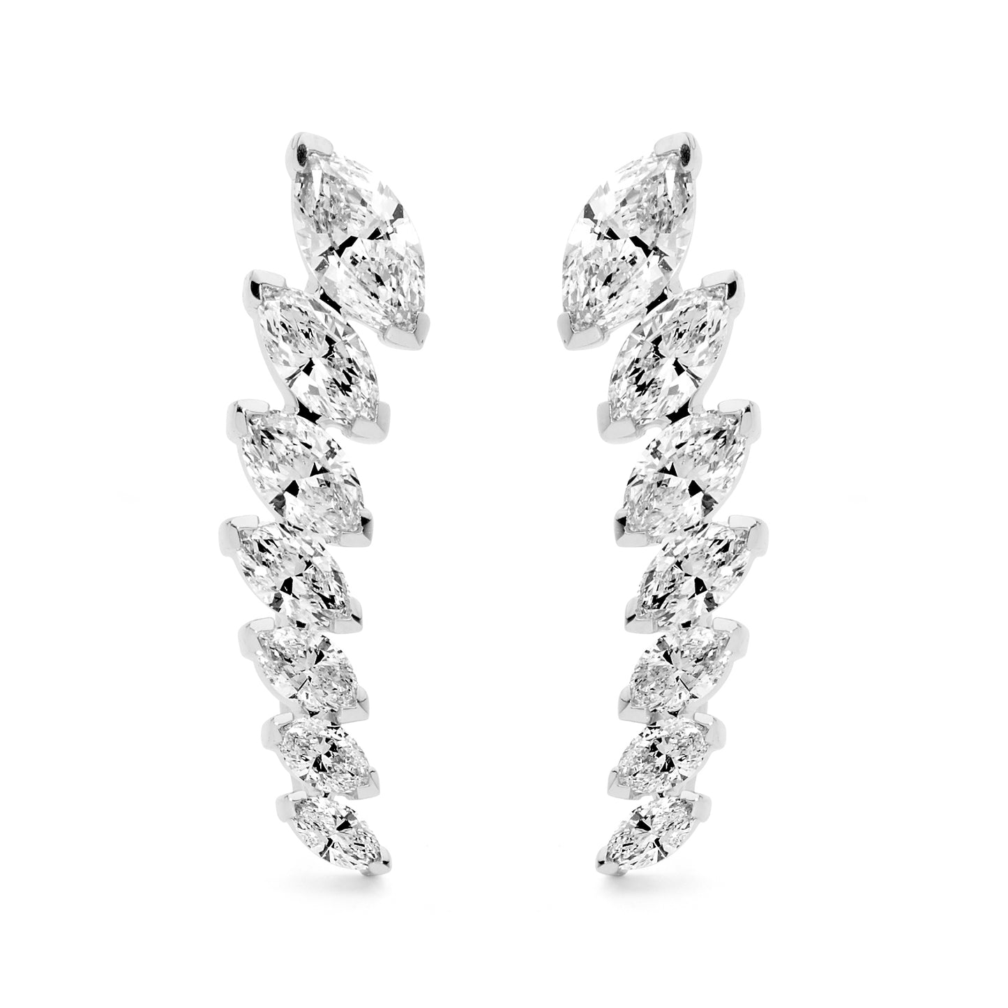 Climber Marquise Cut Diamond Cuff Earring