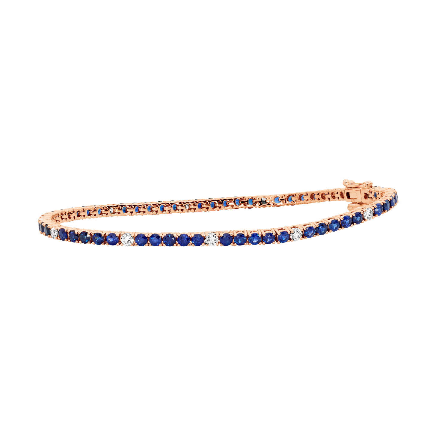 Classic Sapphire & Diamond Dot Tennis Bracelet