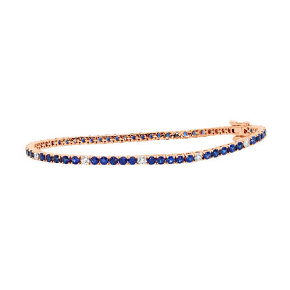 Classic Sapphire & Diamond Dot Tennis Bracelet