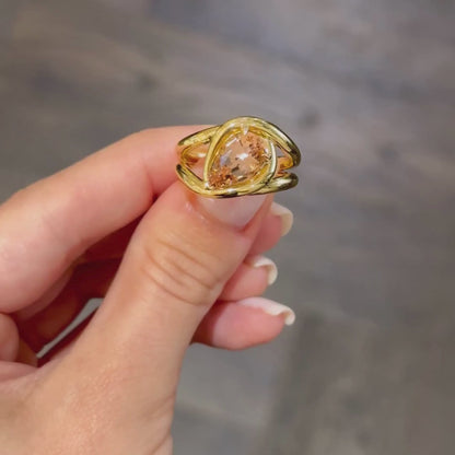 Morganite and 18k Gold Dress Ring