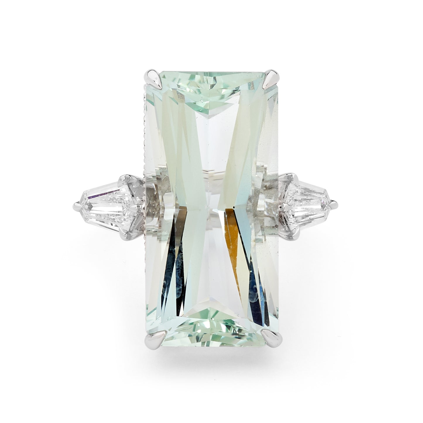 Aquamarine & Diamond Ring