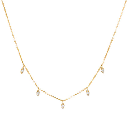 Marquise Diamond Charm Necklace