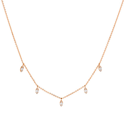 Marquise Diamond Charm Necklace