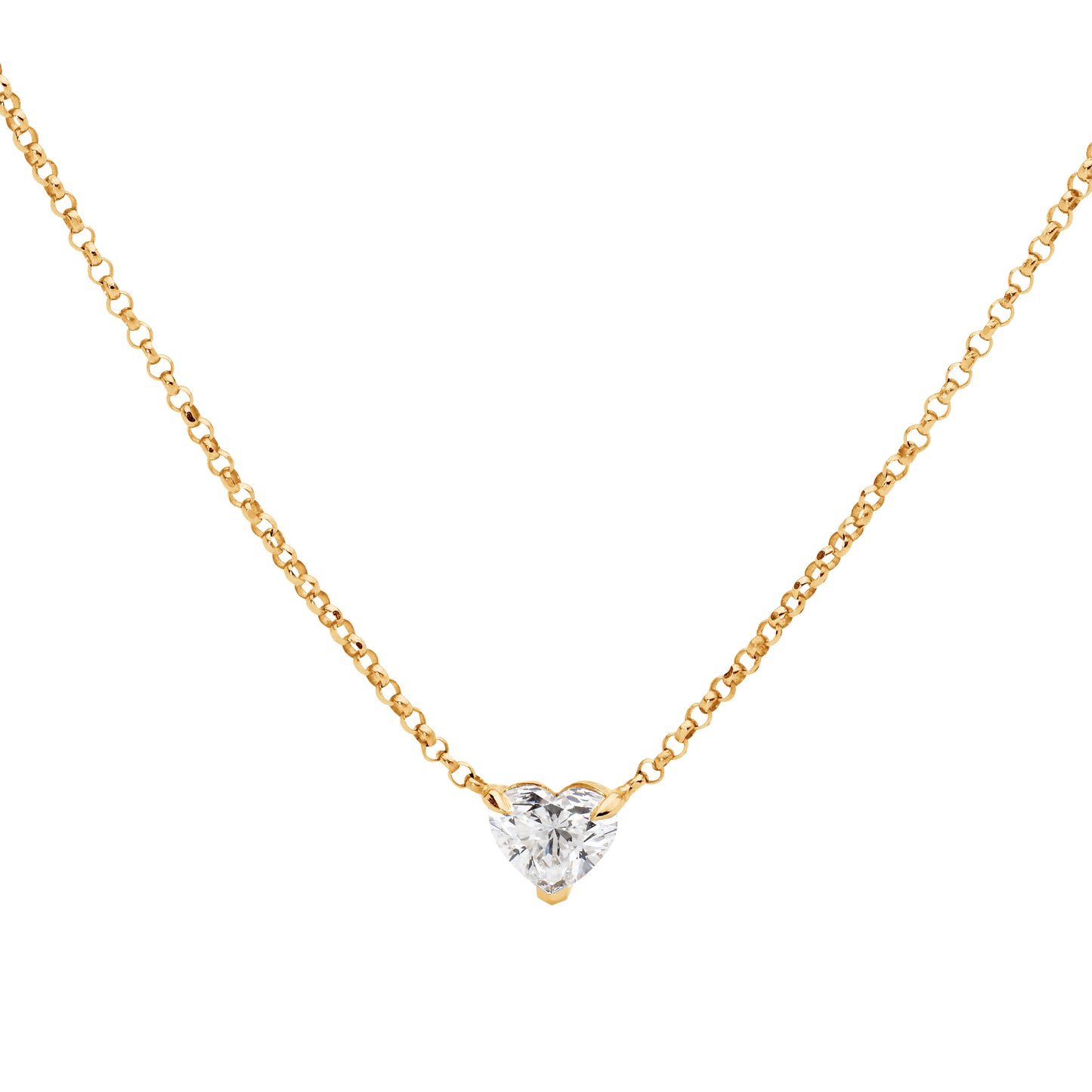 Solitaire Heart Diamond Necklace