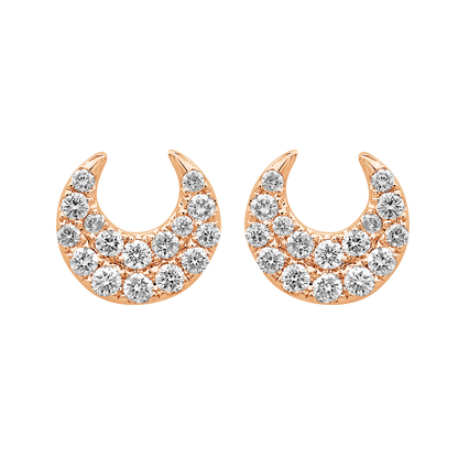 DOUBLE ROW CRESCENT MOON STUDS