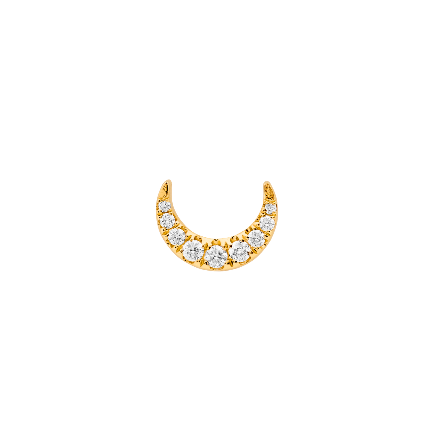 Crescent Moon Single Studs