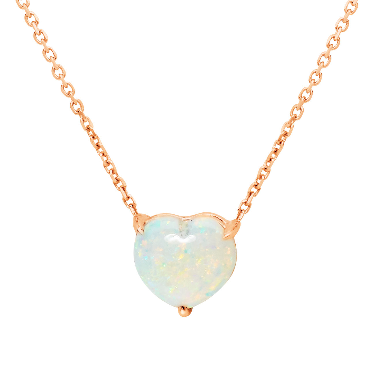 Opal Heart Birthstone - October