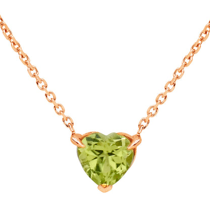 Peridot Heart Birthstone - August