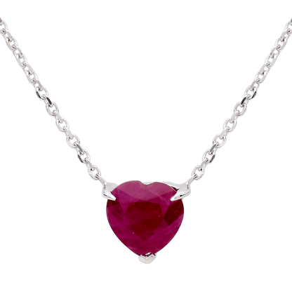 Ruby Heart Birthstone - July