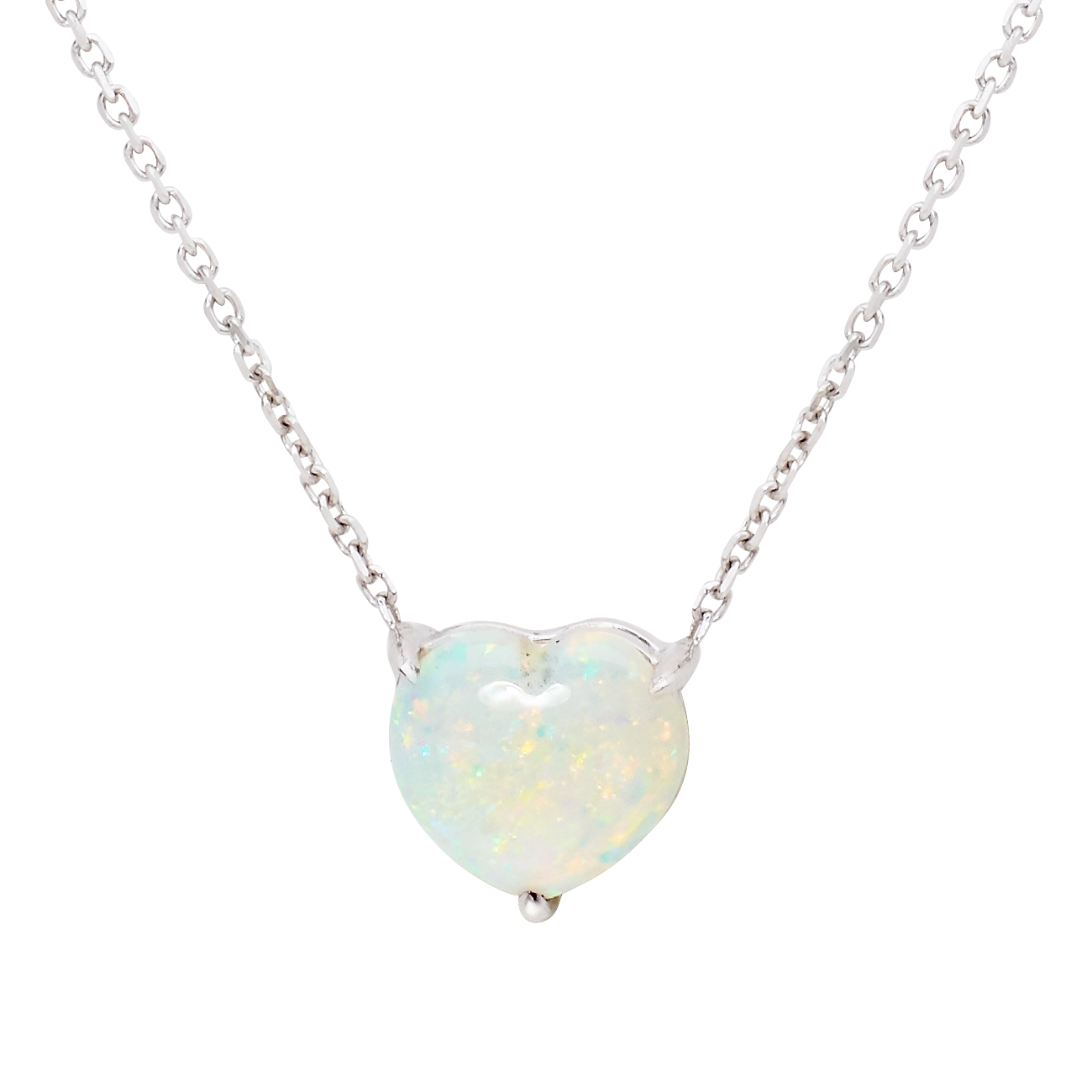 Opal Heart Birthstone - October