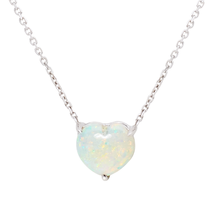 Opal Heart Birthstone - October